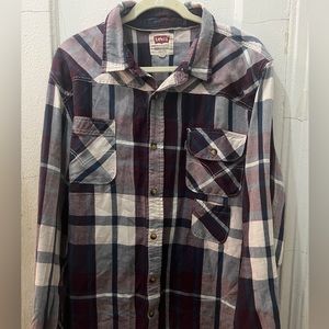 Levis plaid button up shirt size 2XL